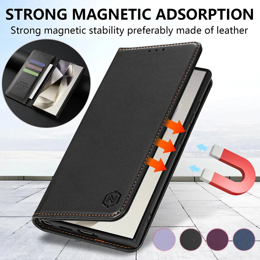 Magnetic Wallet Samsung Case