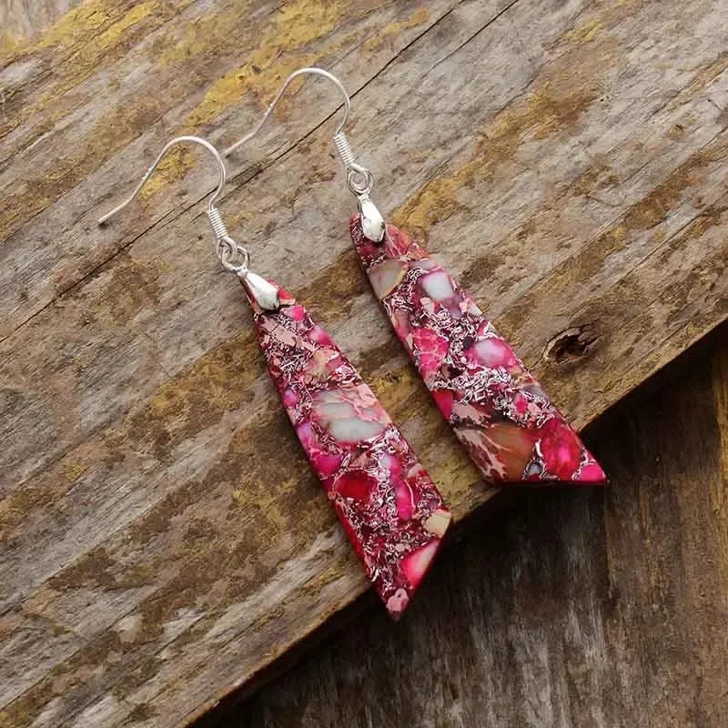 Bohemian Stone Drop Earrings