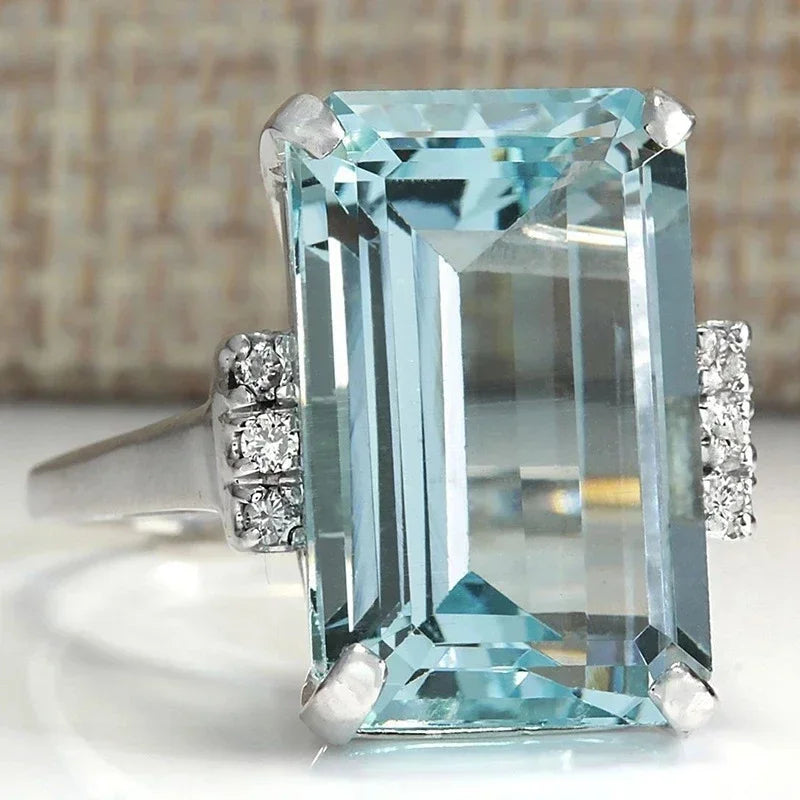 Champagne Crystal Statement Ring