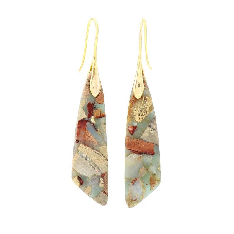 Bohemian Stone Drop Earrings