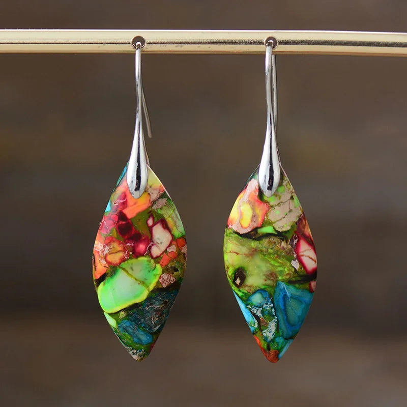 Bohemian Stone Drop Earrings