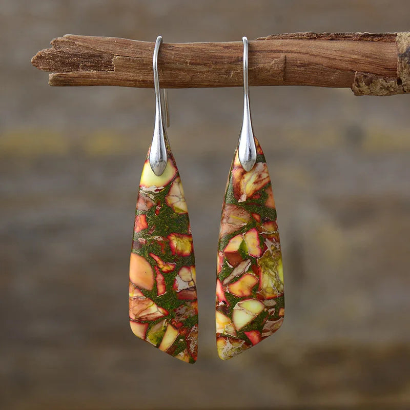 Bohemian Stone Drop Earrings