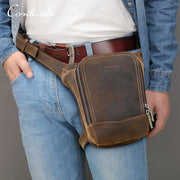 Leather Motorcycle Leg Bag