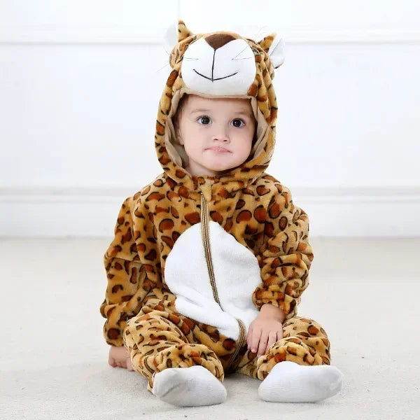 Hooded Animal Baby Romper
