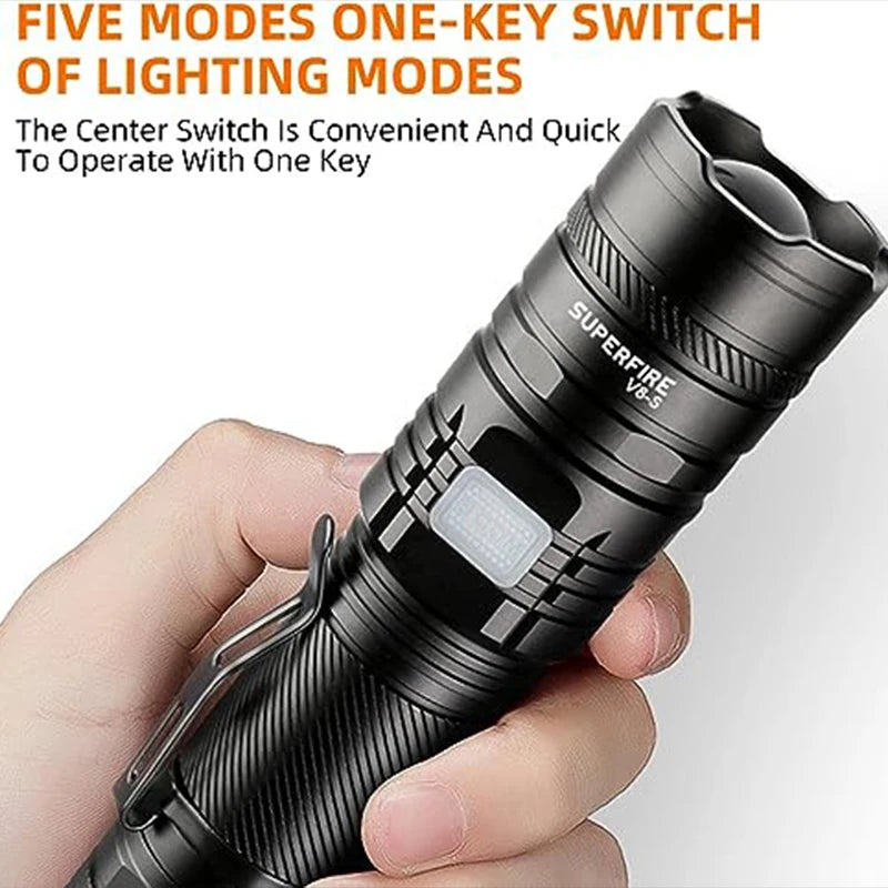 SUPERFIRE Rechargeable LED Flashlight