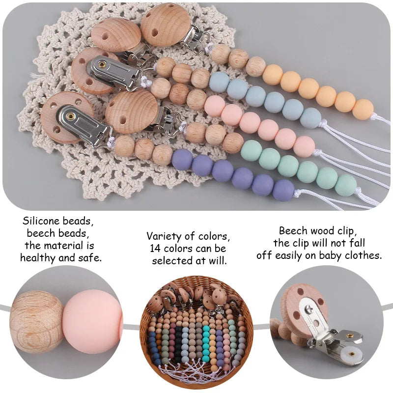 Silicone Pacifier Clip Chain