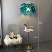 Nordic Ostrich Feather Floorlamp