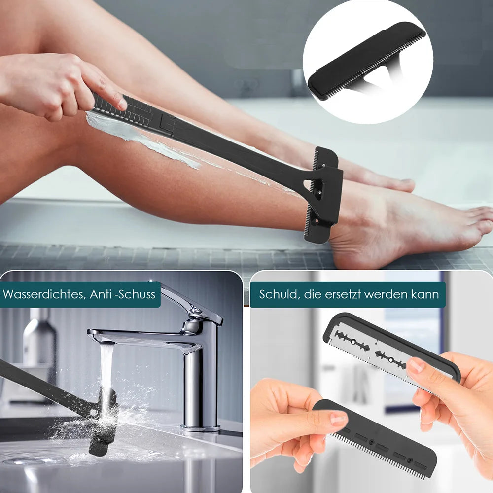 Foldable Long Handle Back Shaver