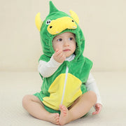 Hooded Animal Baby Romper