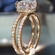 Champagne Crystal Statement Ring