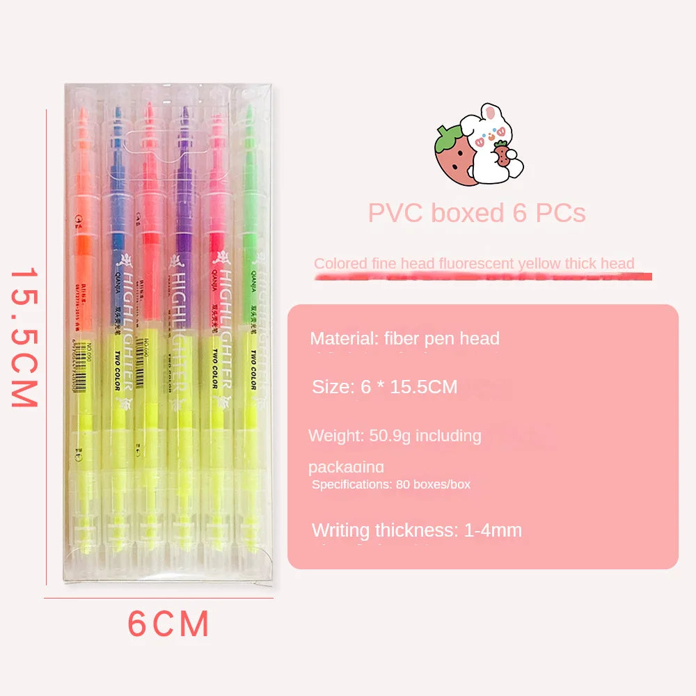 Double Head Pastel Highlighter Set