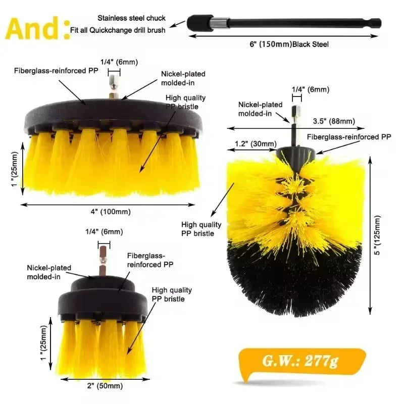 Drill Powered Scrubber Brushes