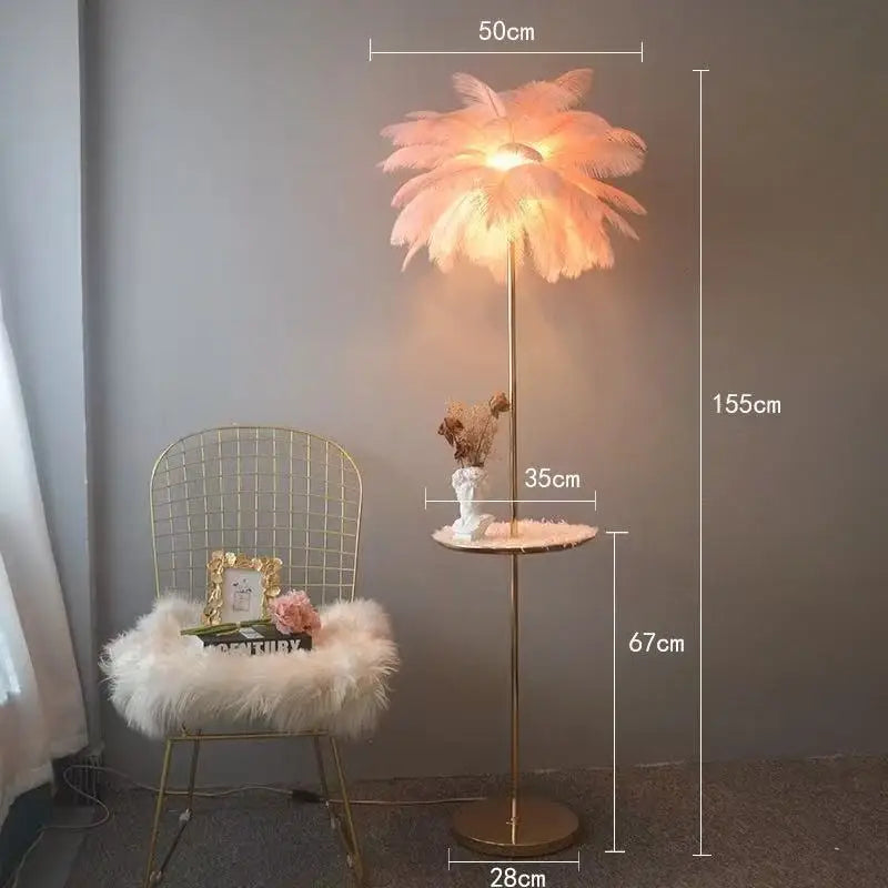 Nordic Ostrich Feather Floorlamp