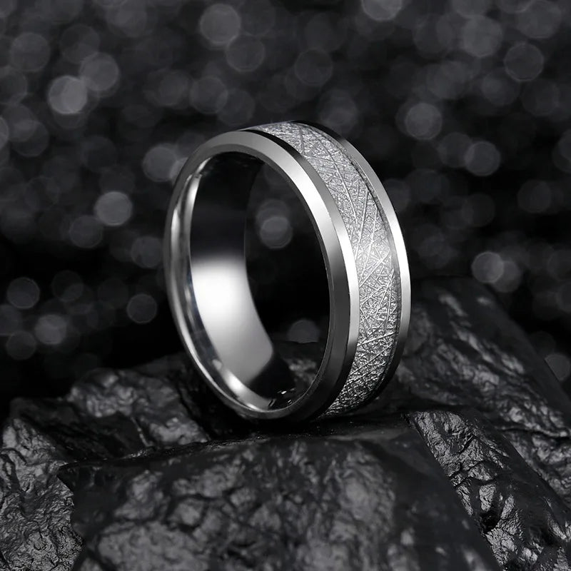 Meteorite Tungsten Wedding Ring