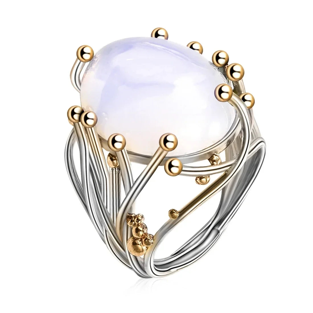 Champagne Crystal Statement Ring