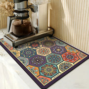 Absorbent Printed Dish Drying Mat