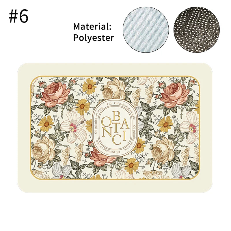 Absorbent Printed Dish Drying Mat