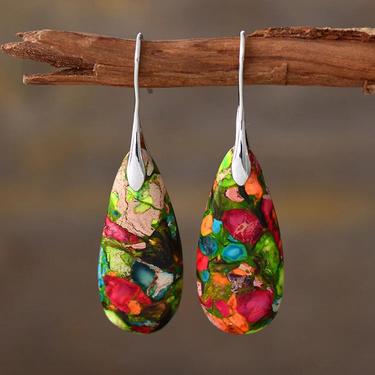 Bohemian Stone Drop Earrings