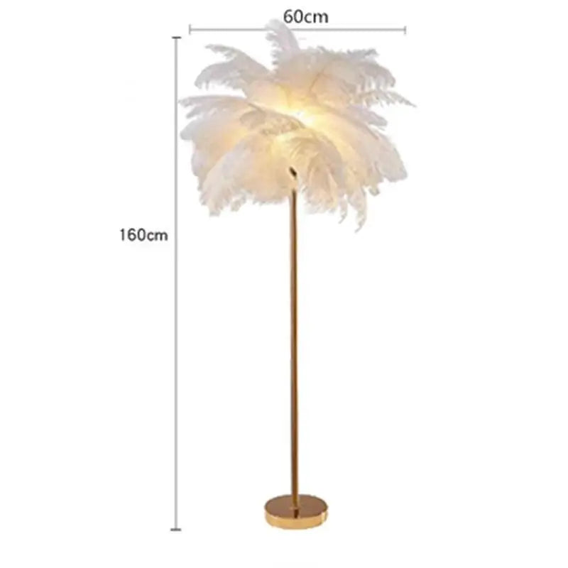 Nordic Ostrich Feather Floorlamp