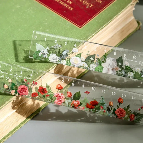 15cm Floral Student Ruler