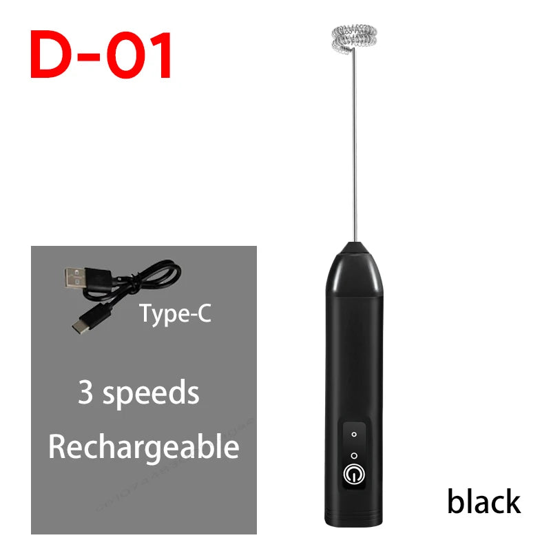 Rechargeable Three-Speed Milk Frother