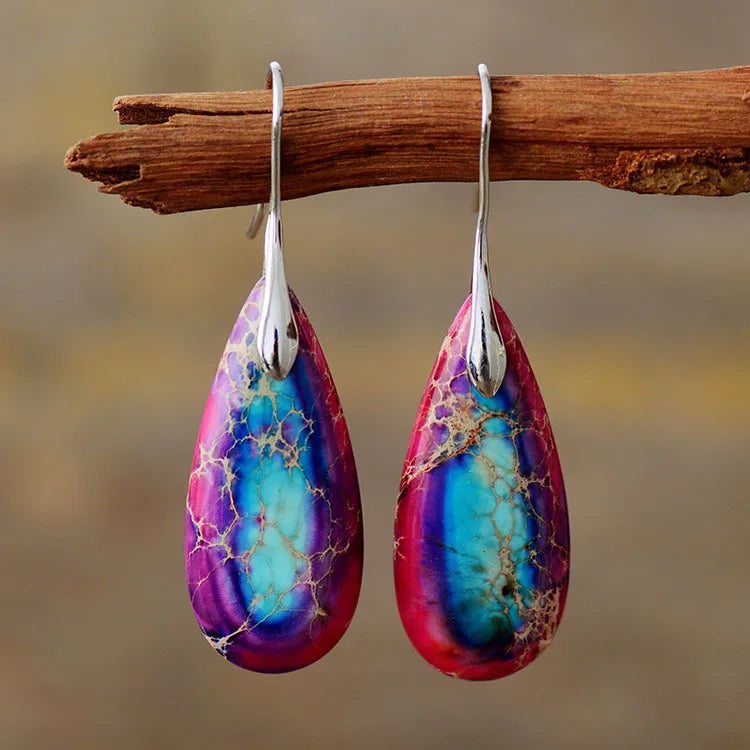 Bohemian Stone Drop Earrings