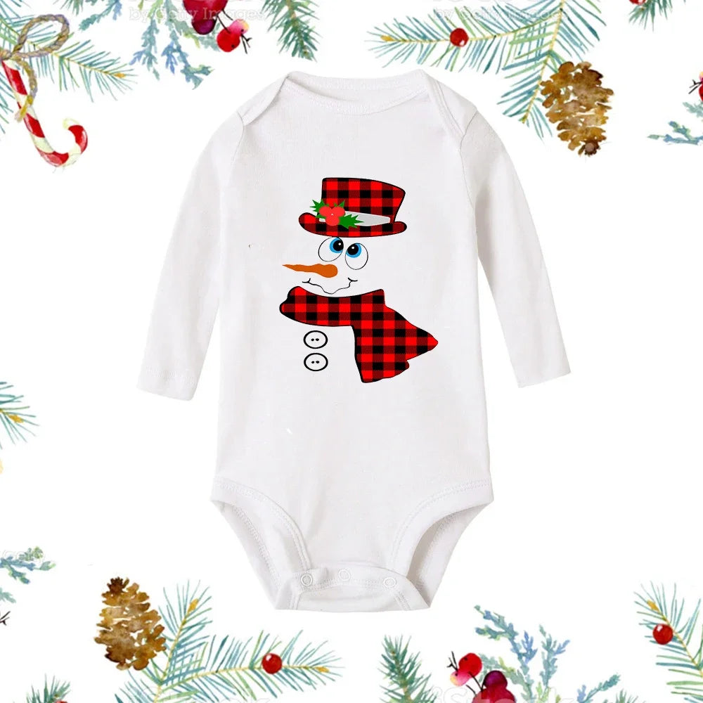 Christmas Snowman Baby Romper