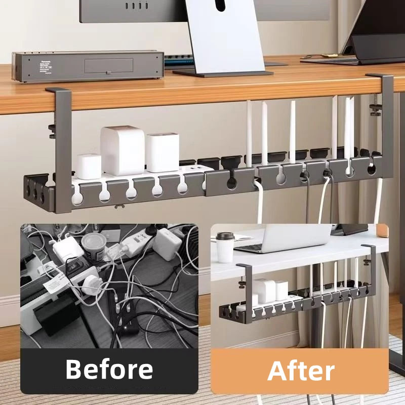 Retractable Under-Desk Cable Tray
