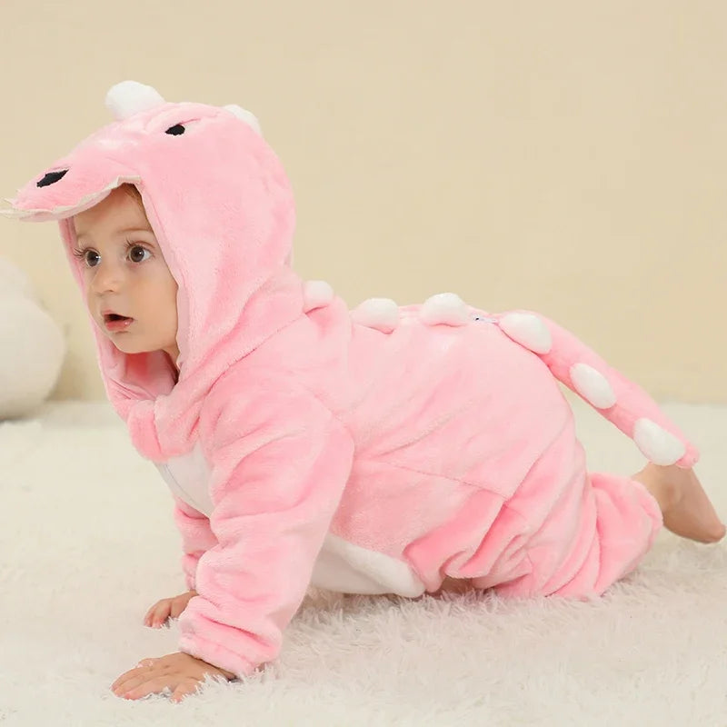 Hooded Animal Baby Romper