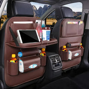 PU Leather Seatback Organizer Tray
