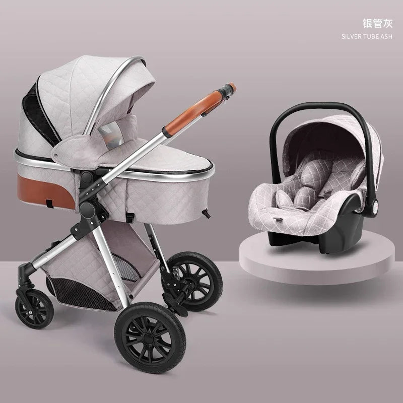 Foldable 3-in-1 Baby Stroller