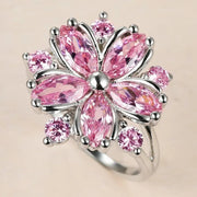 Champagne Crystal Statement Ring