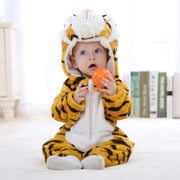 Hooded Animal Baby Romper