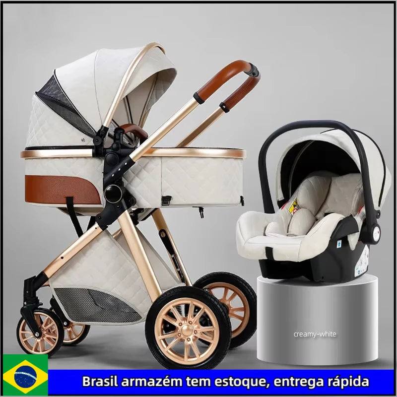 Foldable 3-in-1 Baby Stroller