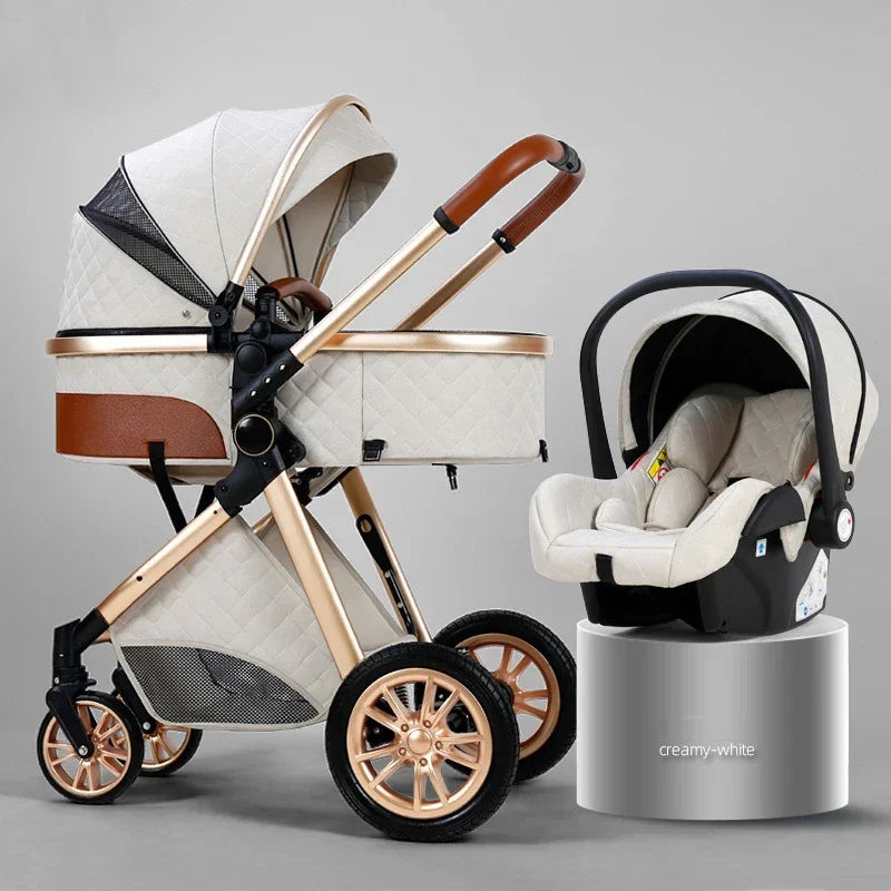 Foldable 3-in-1 Baby Stroller