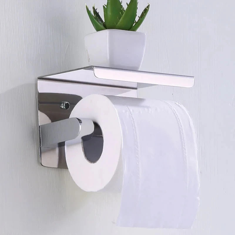 No-Drill Stainless Paper Holder
