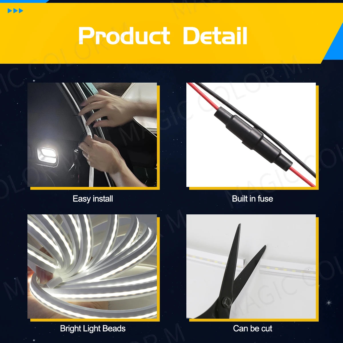 5M Waterproof Car Ambient Light