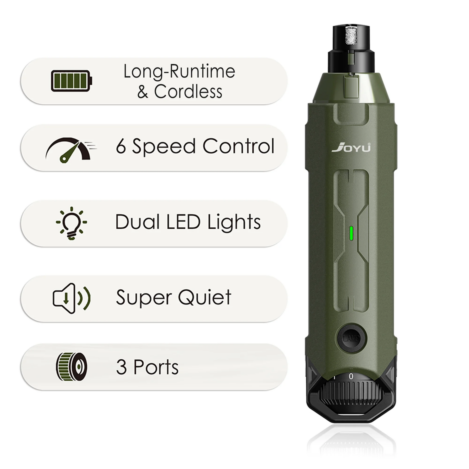 Rechargeable Six-Speed Nail Grinder