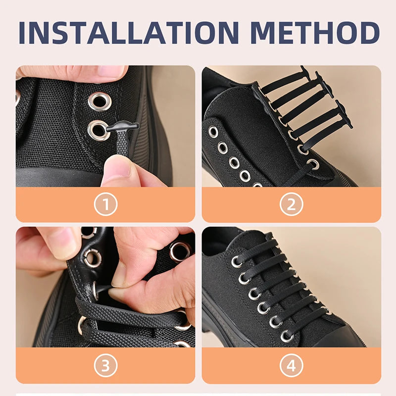 No-Tie Silicone Shoelace Set