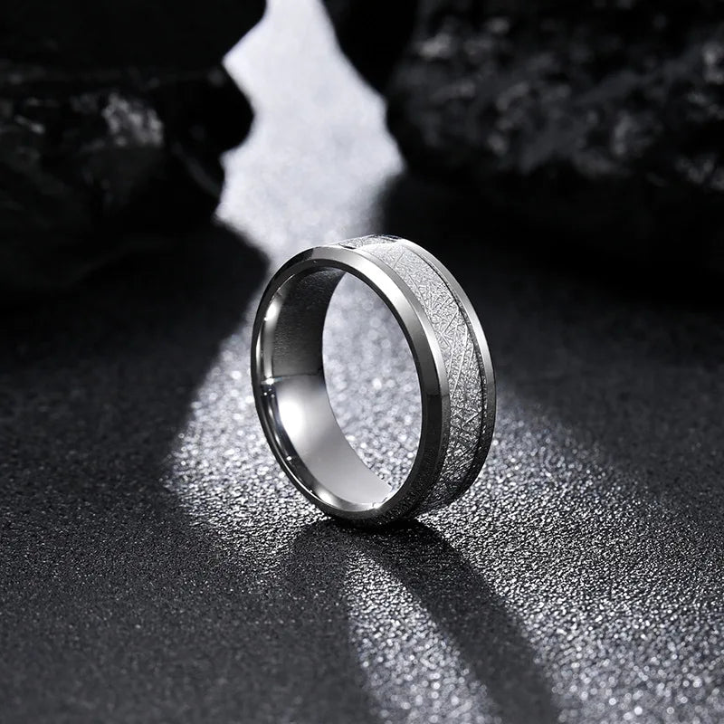 Meteorite Tungsten Wedding Ring