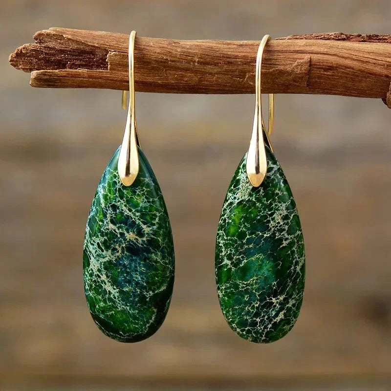 Bohemian Stone Drop Earrings