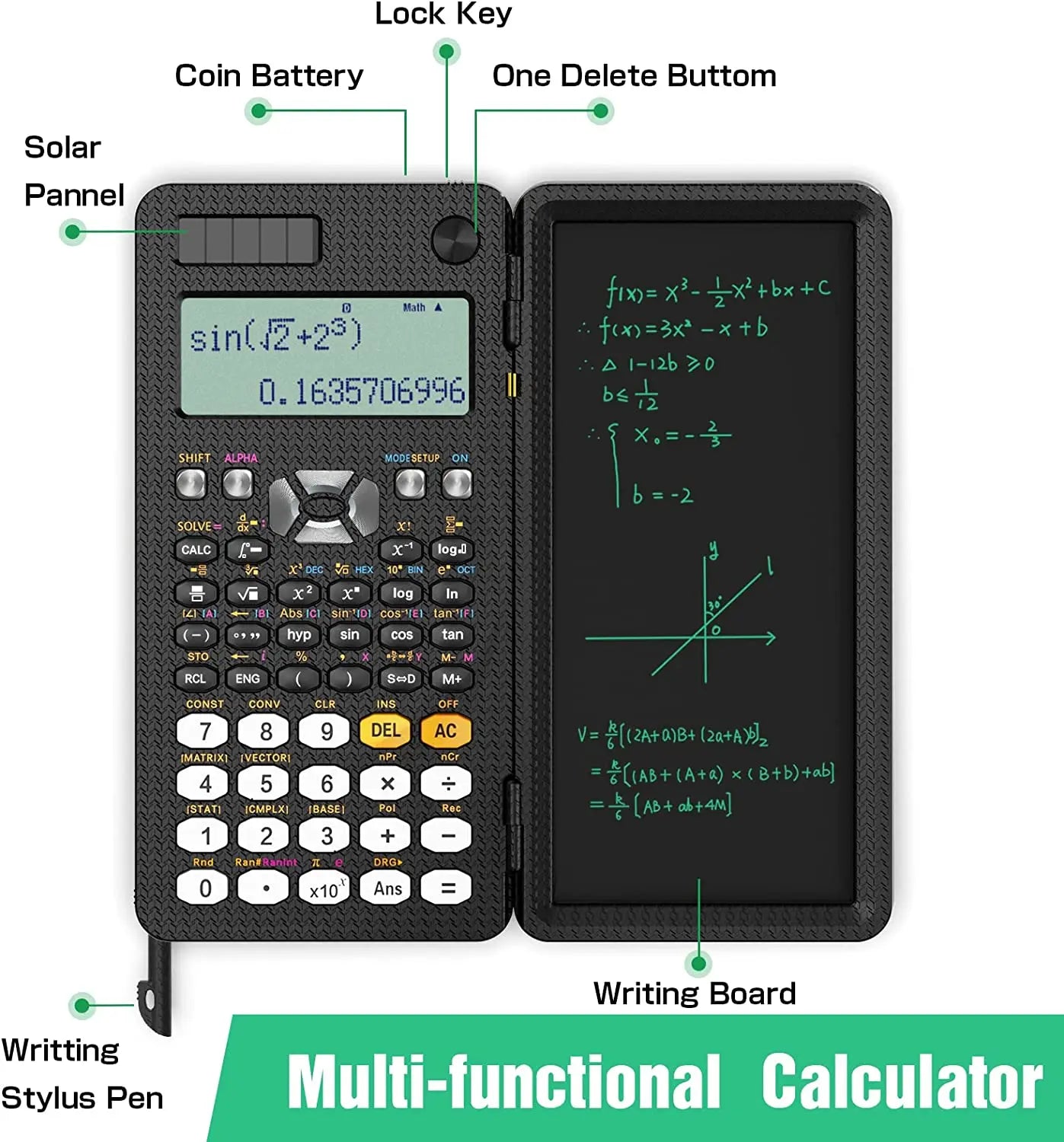 Foldable Scientific Calculator Notepad