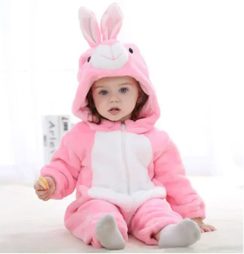 Hooded Animal Baby Romper