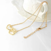 Paw Heart Pendant Necklace