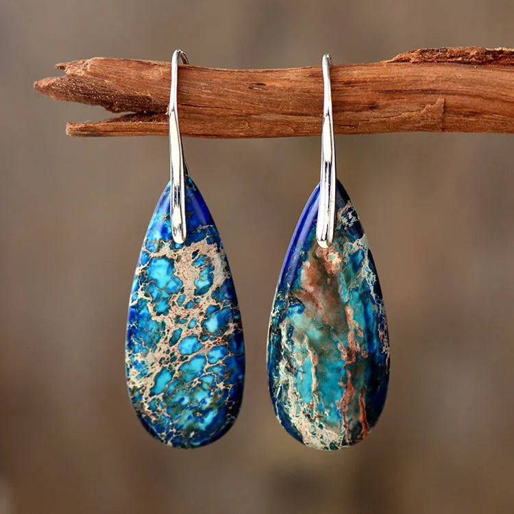 Bohemian Stone Drop Earrings