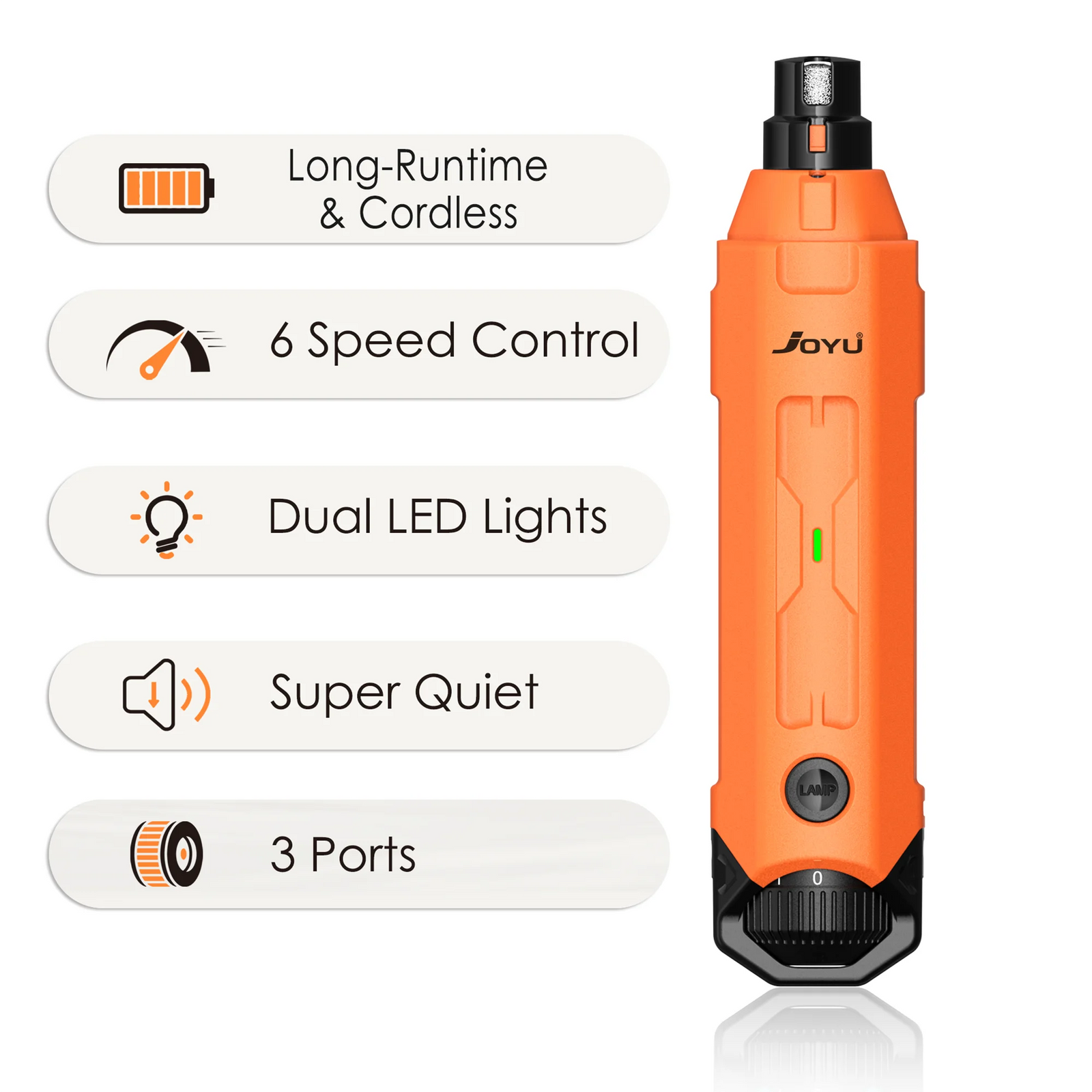 Rechargeable Six-Speed Nail Grinder
