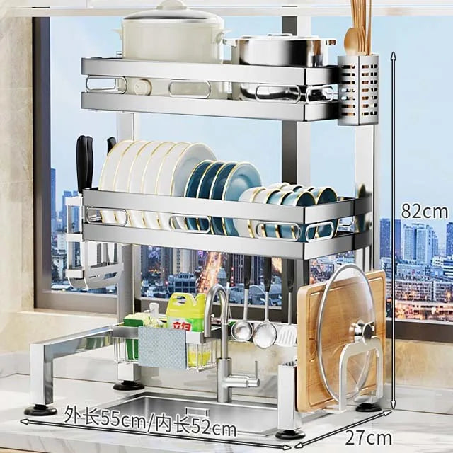 Multifunction Metal Dish Rack