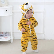 Hooded Animal Baby Romper