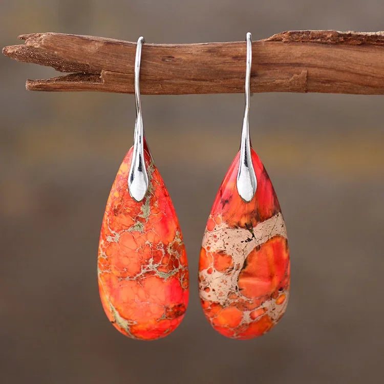 Bohemian Stone Drop Earrings