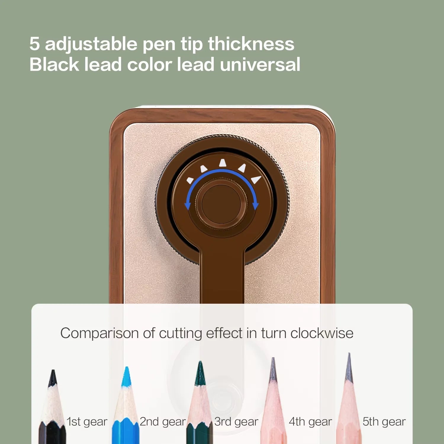 Deli Adjustable Rotary Pencil Sharpener